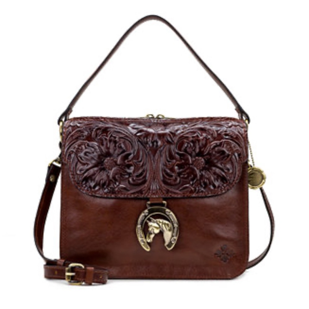 Patricia Nash Serres 10th Anniversary Top Handle/Crossbody Tolled Leather NWOT’s